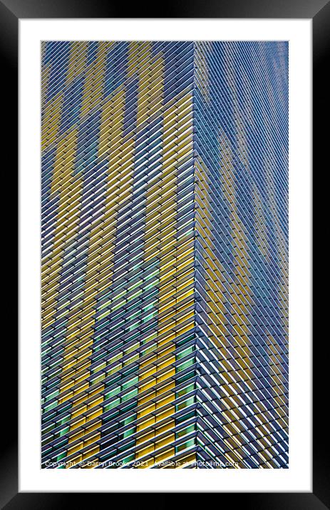 Corner of Yellow and Silver Highrise Framed Mounted Print by Darryl Brooks