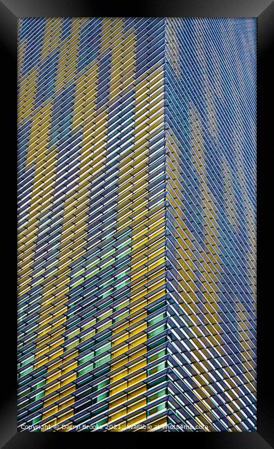 Corner of Yellow and Silver Highrise Framed Print by Darryl Brooks