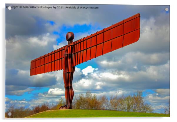 The Angel of the North 8 Acrylic by Colin Williams Photography