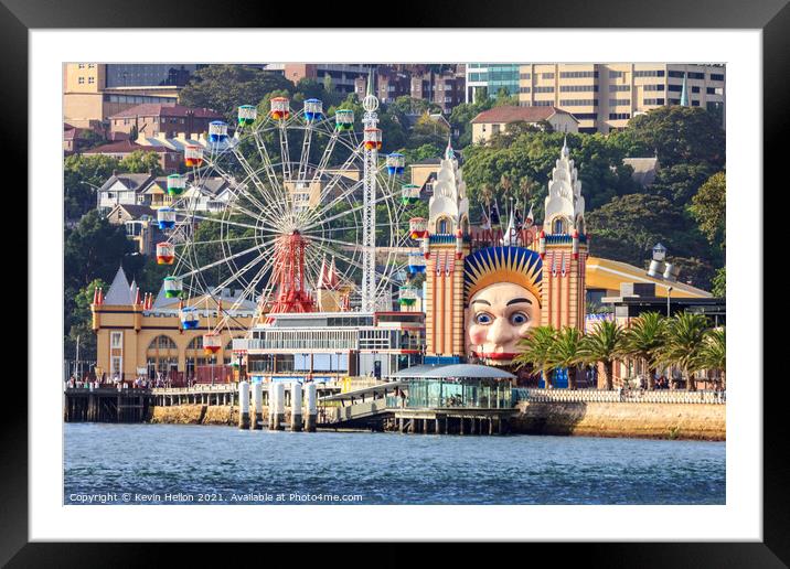 Luna Park,from the harbour. Framed Mounted Print by Kevin Hellon