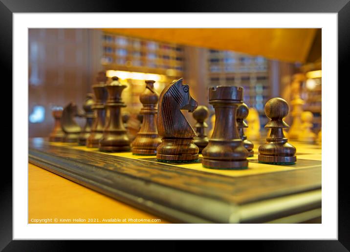 Chessboard Framed Mounted Print by Kevin Hellon