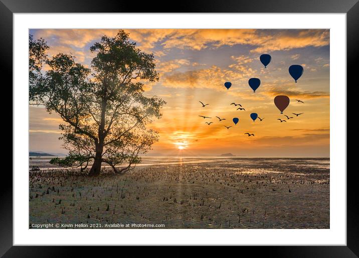 Sunrise, Phang Nga Bay Framed Mounted Print by Kevin Hellon