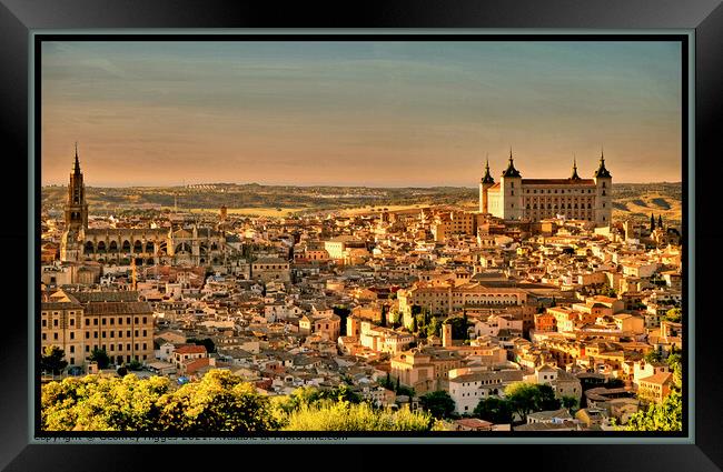 Toledo, Spain, in evening light Framed Print by Geoffrey Higges