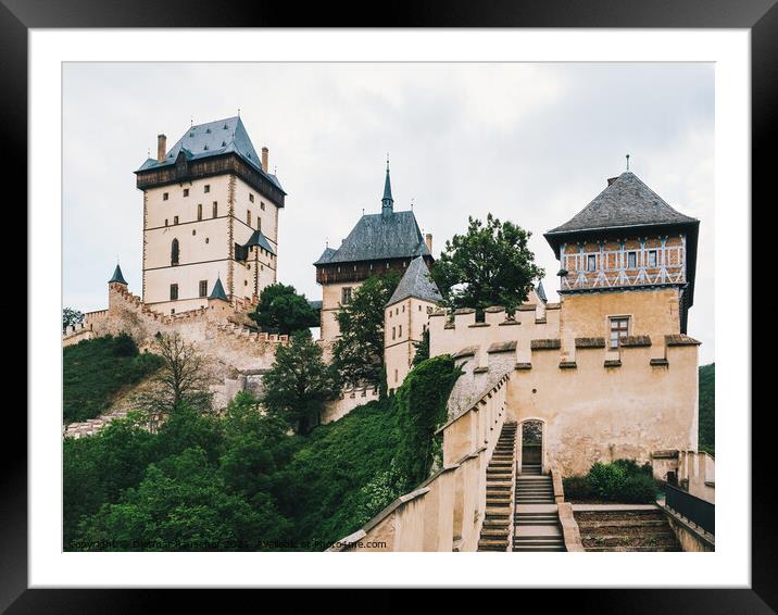 Yard of Karlstejn Castle in Czech Republic  Framed Mounted Print by Dietmar Rauscher