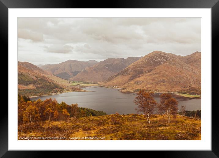The 'Five Sisters' Viewpoint In The Scottish Highlands Framed Mounted Print by Peter Greenway