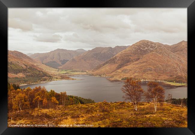 The 'Five Sisters' Viewpoint In The Scottish Highlands Framed Print by Peter Greenway