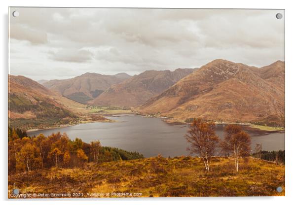 The 'Five Sisters' Viewpoint In The Scottish Highlands Acrylic by Peter Greenway