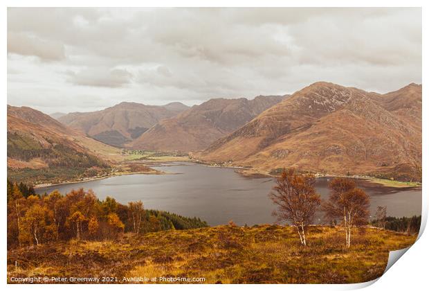 The 'Five Sisters' Viewpoint In The Scottish Highlands Print by Peter Greenway