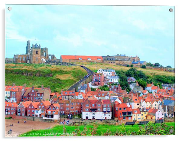 Old Town of Whitby in North Yorkshire Acrylic by john hill