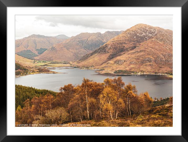 The 'Five Sisters' Viewpoint In The Scottish Highl Framed Mounted Print by Peter Greenway