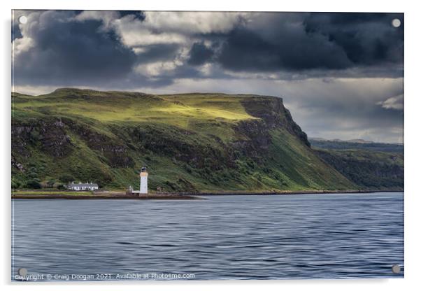 Rubha Gall Lighthouse - Isle of Mull Acrylic by Craig Doogan