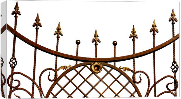 Beautiful wrought iron fence. Canvas Print by Mikhail Pogosov