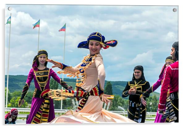 Highland Dance in Pyatighorsk city. Acrylic by Mikhail Pogosov