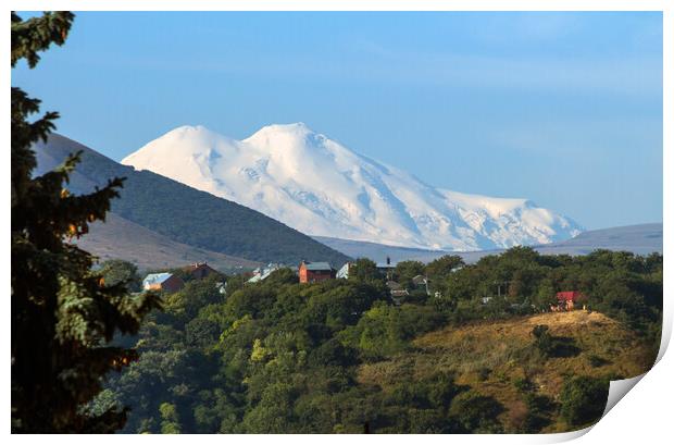 Outdoor mountain Print by Mikhail Pogosov