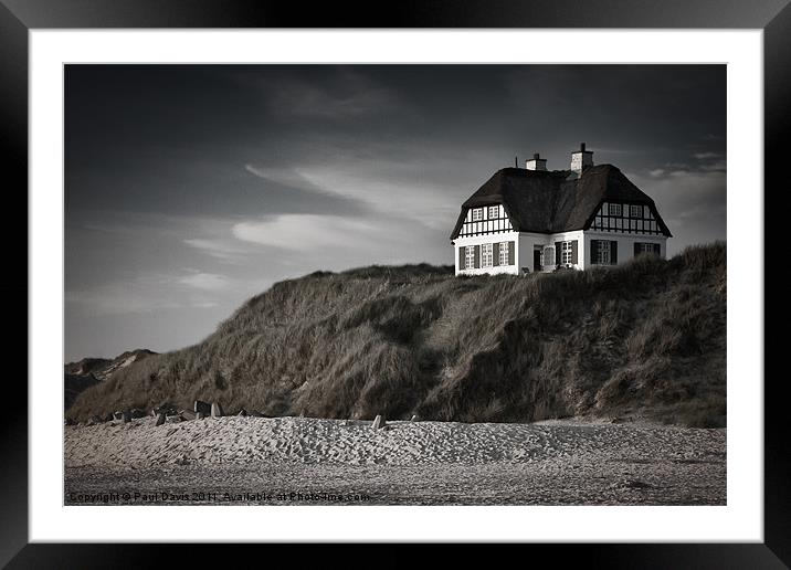 The Beach house Framed Mounted Print by Paul Davis