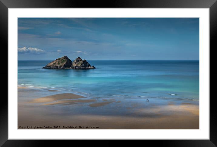 Holywell Bay Framed Mounted Print by Alan Barker