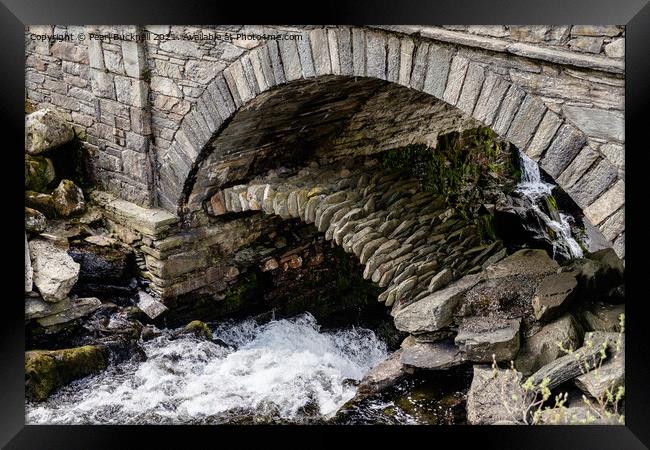 Hidden Packhorse Bridge Snowdonia Wales Framed Print by Pearl Bucknall
