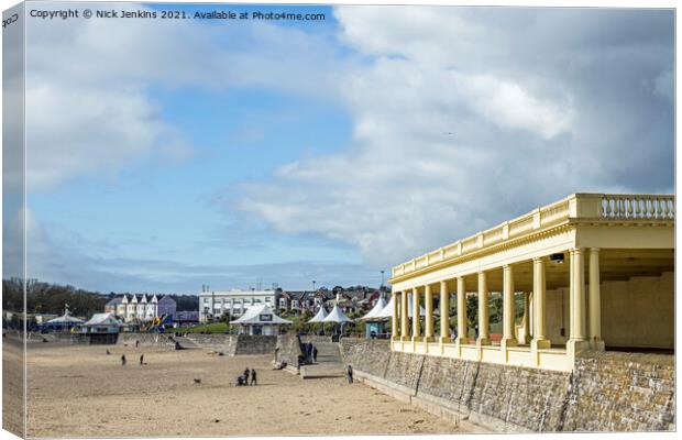 Whitmore Bay on Barry Island South Wales Canvas Print by Nick Jenkins