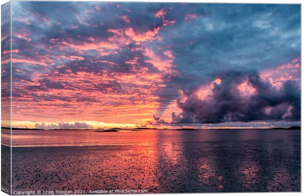 Isle of Tiree Sunset Canvas Print by Craig Doogan