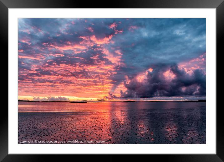 Isle of Tiree Sunset Framed Mounted Print by Craig Doogan