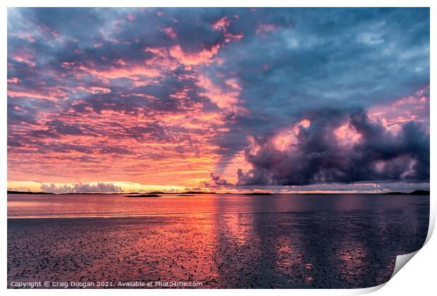Isle of Tiree Sunset Print by Craig Doogan