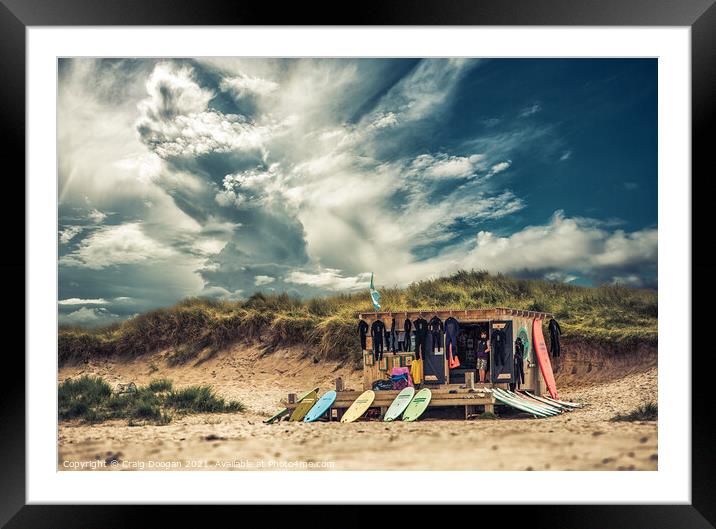 Beachside Serenity Framed Mounted Print by Craig Doogan