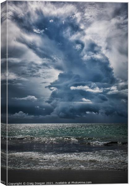 Stormy Skies - Tiree Canvas Print by Craig Doogan
