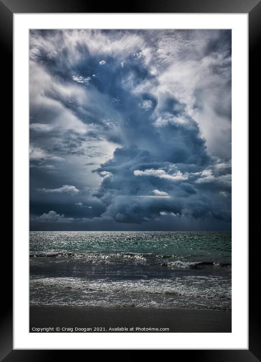 Stormy Skies - Tiree Framed Mounted Print by Craig Doogan