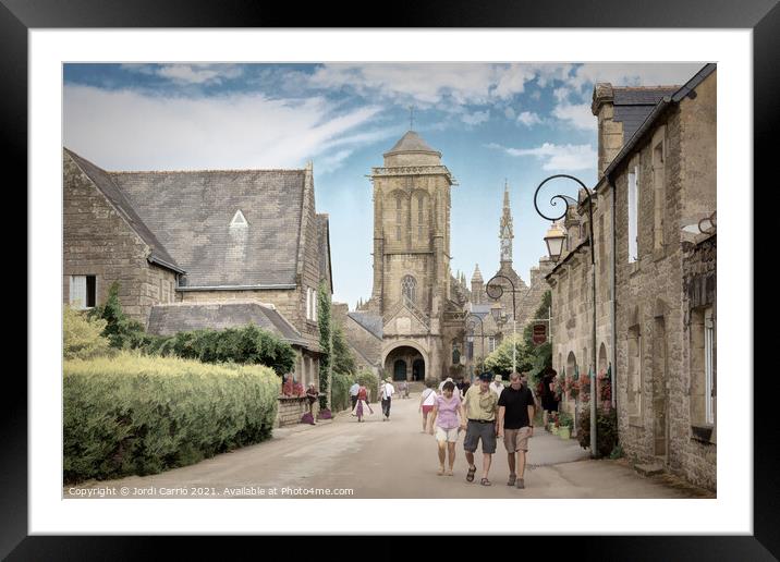 Visit to the medieval town of Locronan, Brittany - 5 Framed Mounted Print by Jordi Carrio