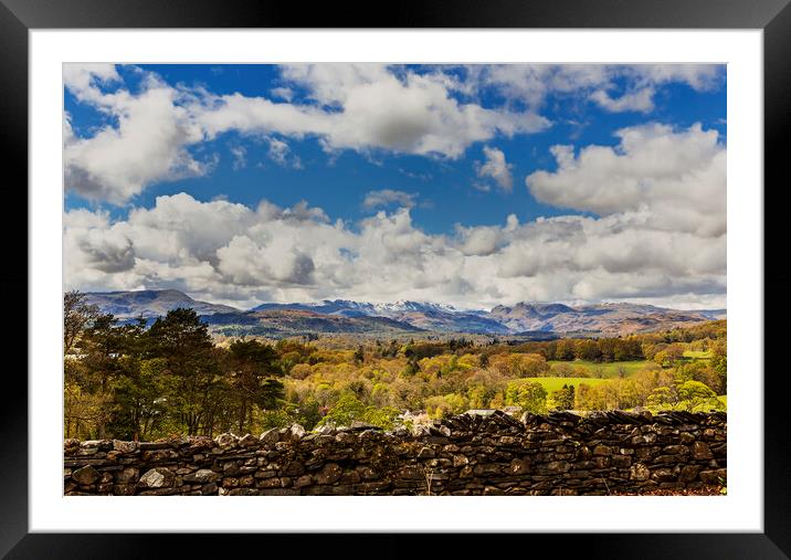 Cumbrian Mountains Framed Mounted Print by Maggie McCall