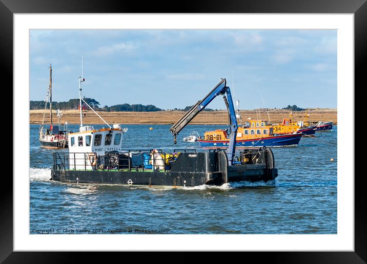 Port of Wells work boat Framed Mounted Print by Chris Yaxley