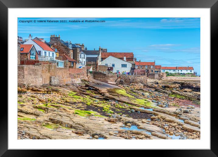 Anstruther Seafront Framed Mounted Print by Valerie Paterson