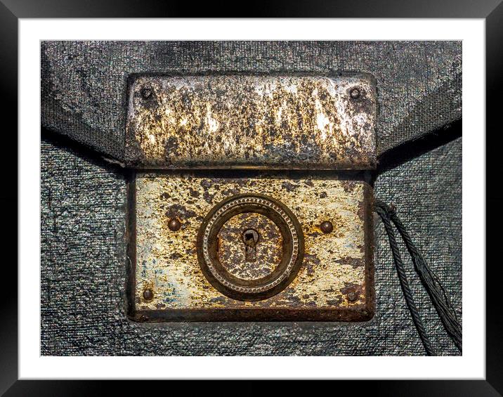 Rusty lock closeup. Framed Mounted Print by Mikhail Pogosov