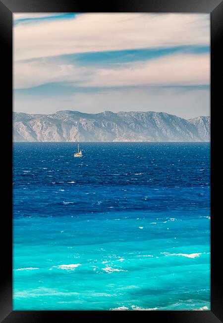 Rhodes Aegean Sea Framed Print by Antony McAulay