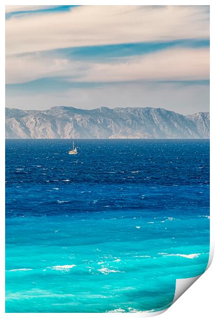 Rhodes Aegean Sea Print by Antony McAulay