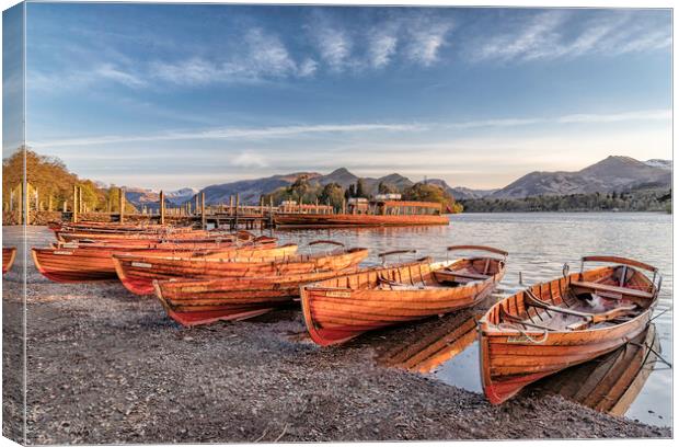 The Launch at Keswick Canvas Print by James Marsden