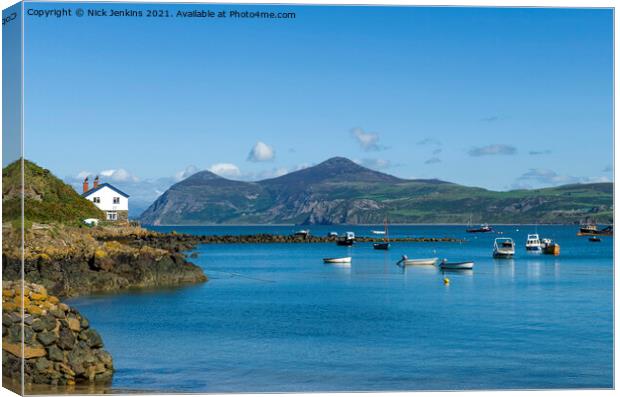 From Porth Dinllaen looking across to Yr Eifl Llyn Canvas Print by Nick Jenkins