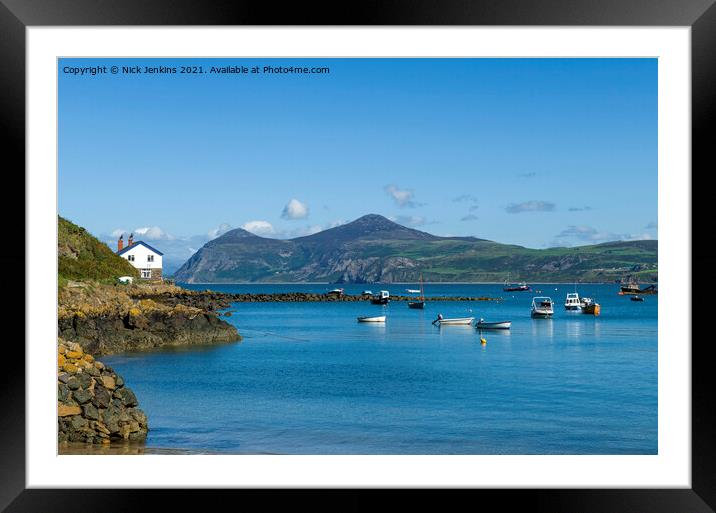 From Porth Dinllaen looking across to Yr Eifl Llyn Framed Mounted Print by Nick Jenkins