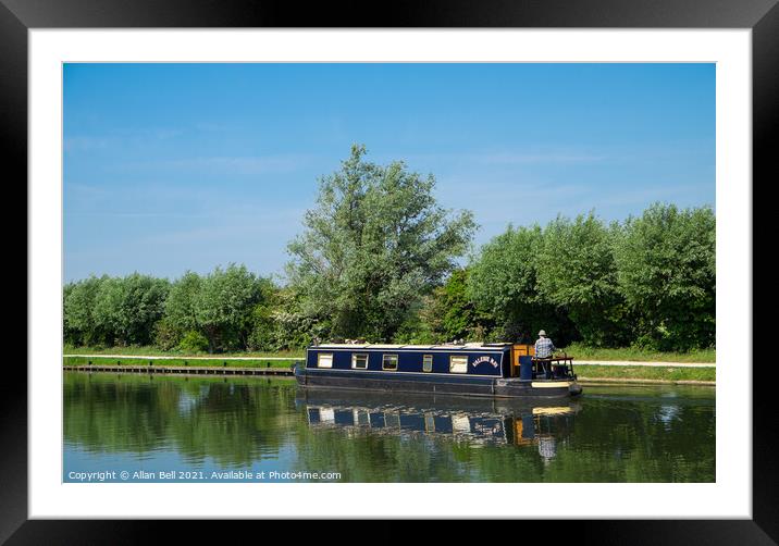 Cruising along the River Cam Framed Mounted Print by Allan Bell
