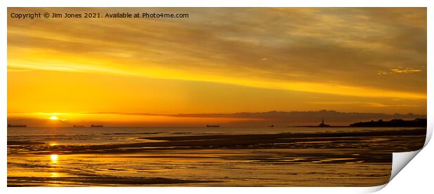 November sunrise Panorama Print by Jim Jones