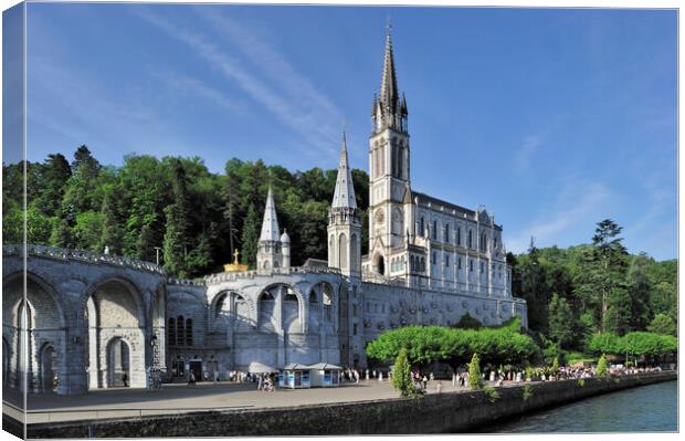 Notre Dame du Rosaire de Lourdes, Pyrenees, France Canvas Print by Arterra 