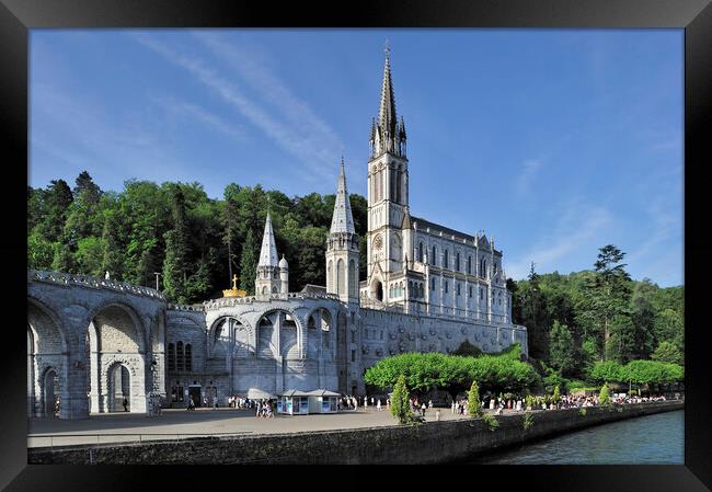 Notre Dame du Rosaire de Lourdes, Pyrenees, France Framed Print by Arterra 