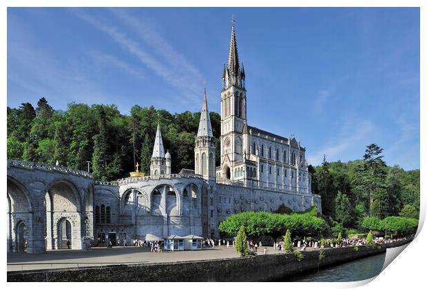 Notre Dame du Rosaire de Lourdes, Pyrenees, France Print by Arterra 