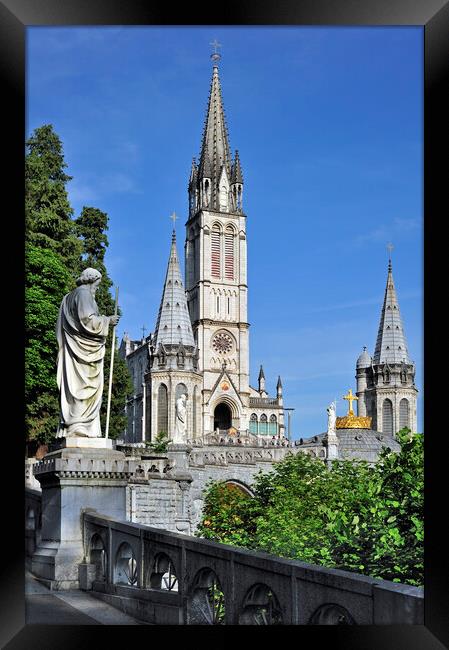 Basilica of our Lady of the Rosary at Lourdes, France Framed Print by Arterra 
