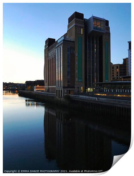 Sunrise at The Baltic Centre for Contemporary Art Print by EMMA DANCE PHOTOGRAPHY