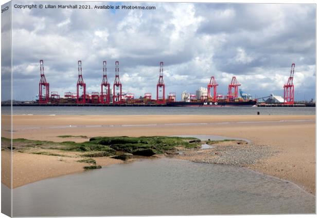 Liverpool 2 Container Terminal Canvas Print by Lilian Marshall