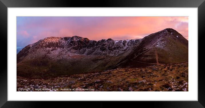 High Stile & Red Pike, Lake District Framed Mounted Print by Nigel Wilkins