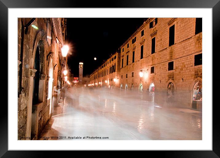 Ghost Streets Framed Mounted Print by Christine Johnson