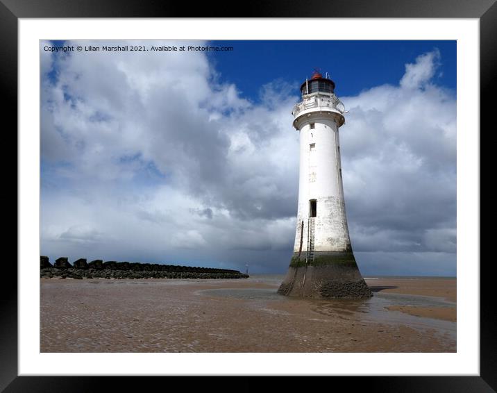 Perch Rock Lighthouse. Framed Mounted Print by Lilian Marshall