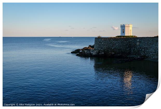 White Watch Tower, Marazion, Cornwall Seascape  Print by Rika Hodgson
